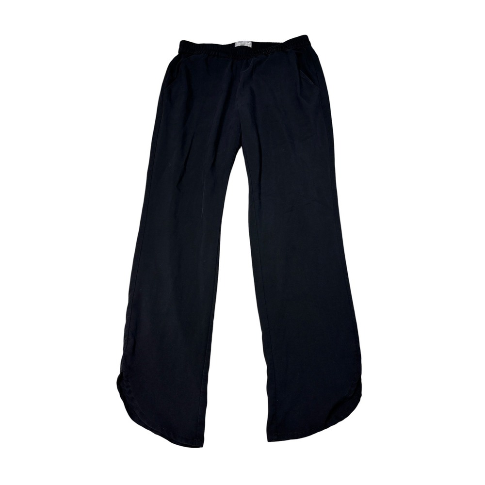 Marine Layer Re-Spun Black Tulip Hem Wide Leg Pants  Women S 28X27 Elastic Waist